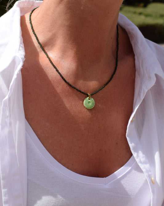 Light Green Sea Flower Necklace