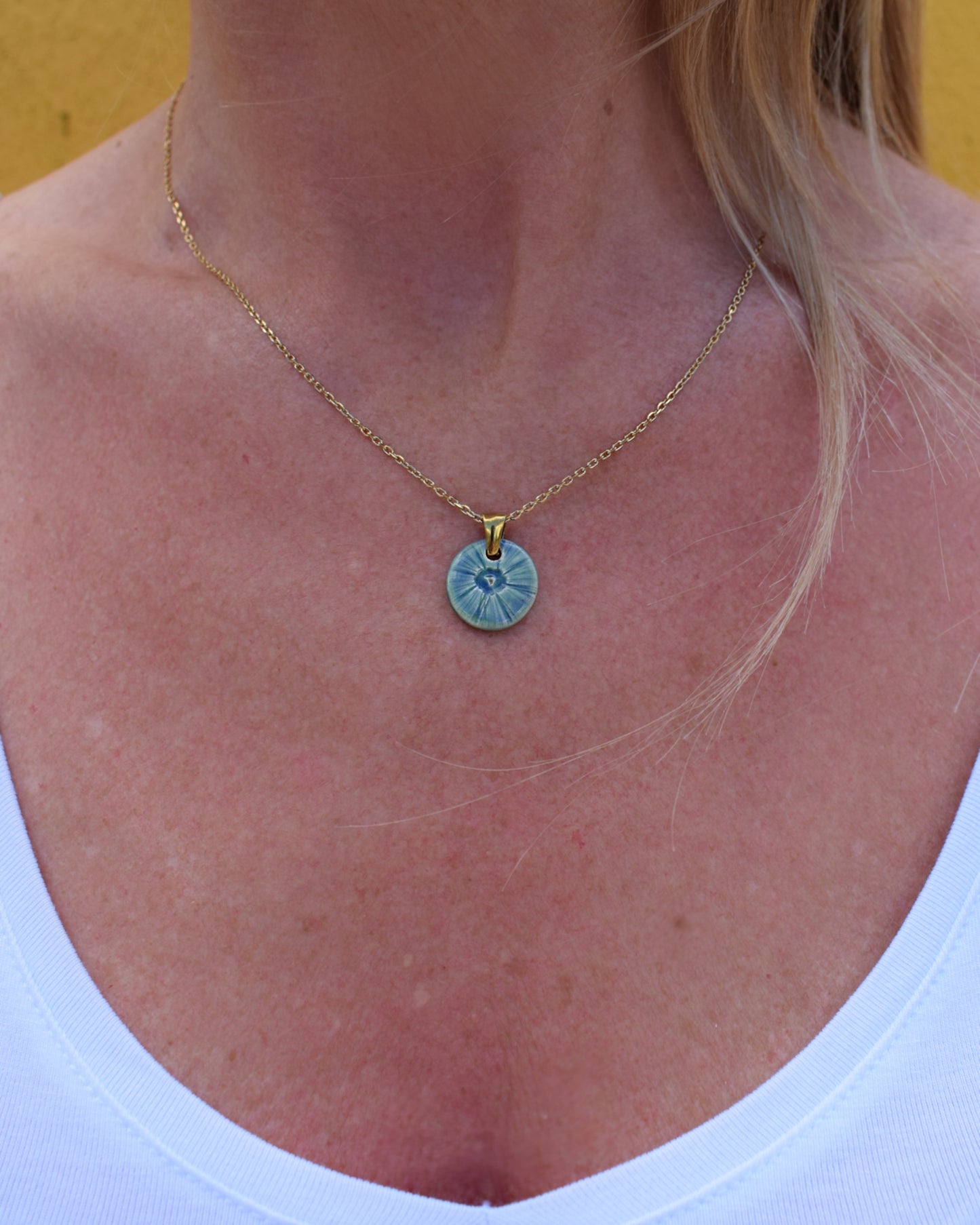 Moss Green Sea Flower Necklace