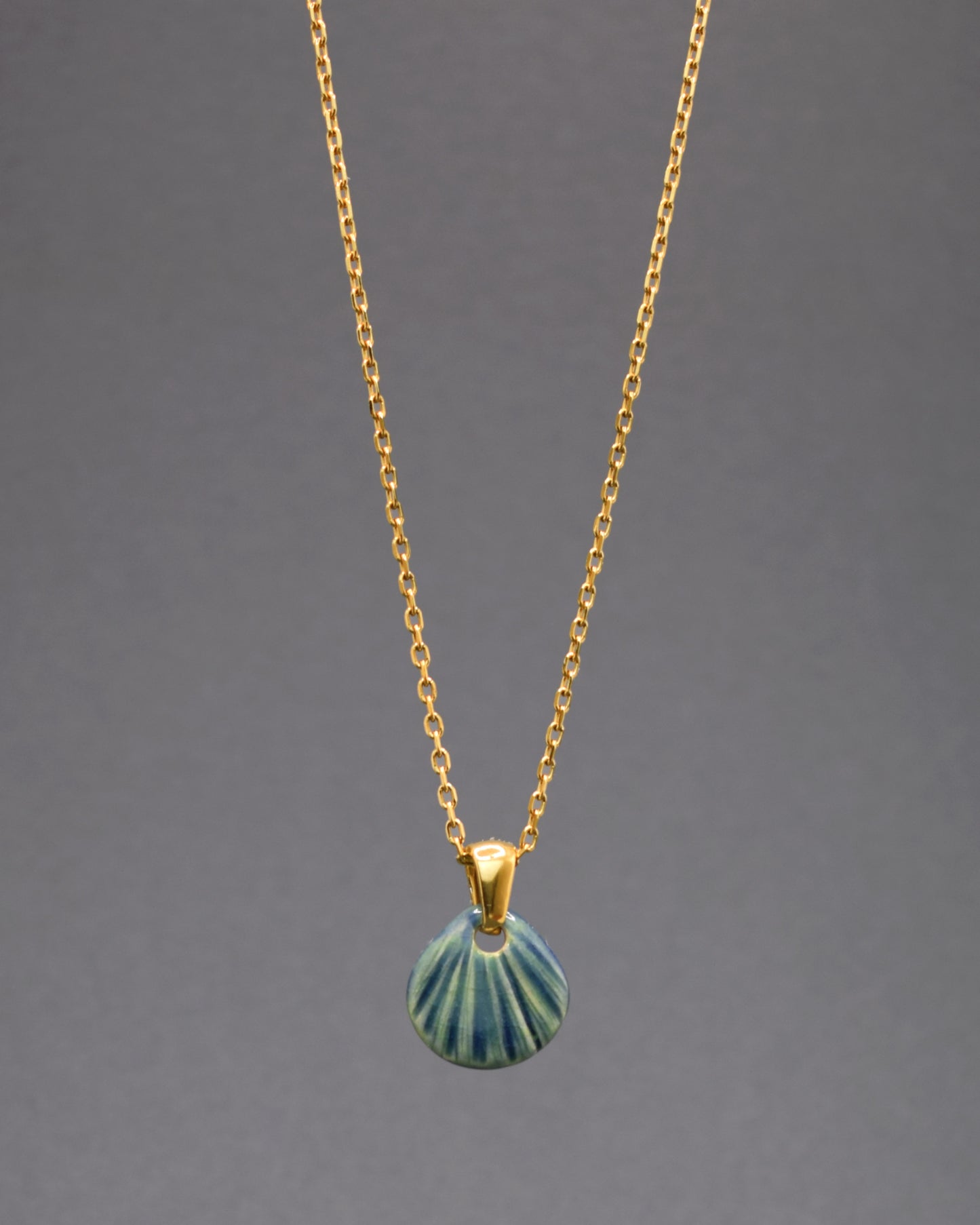 Moss Green Shell Necklace