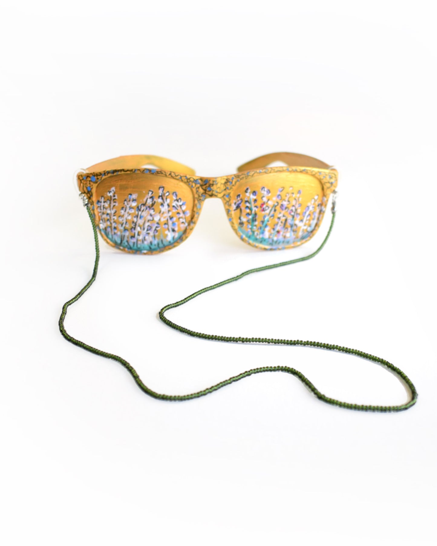Acessórios de moda online - Loja de bijuterias Talai - Corrente de óculos de missangas verdes transparentes. Uma cor muito bonita para usar em qualquer altura do ano. Veja mais na nossa loja online e compre bijuteria a condizer.